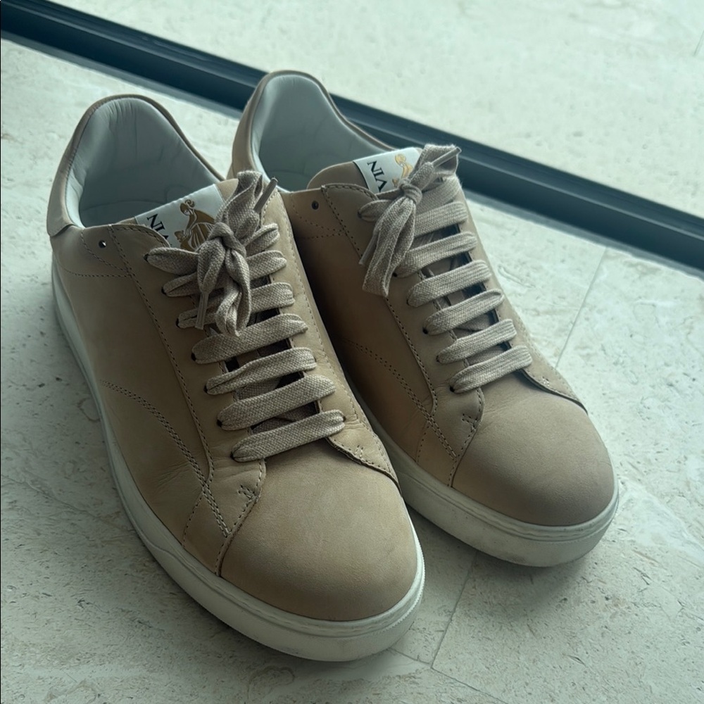 Lanvin Tan Sneakers Minimalist Design